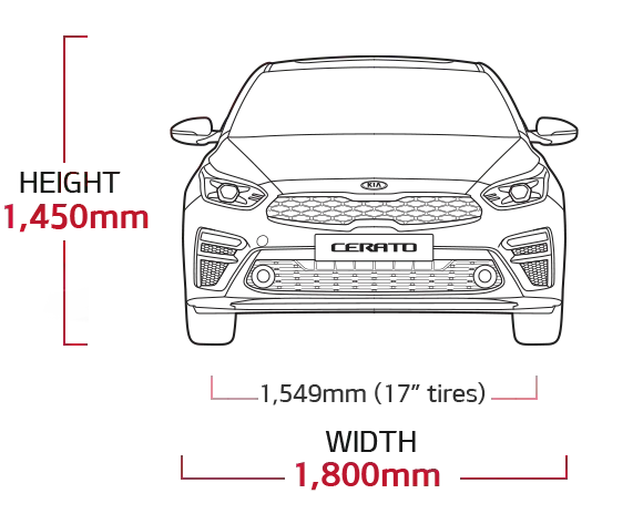 Kia Cerato Dimensions