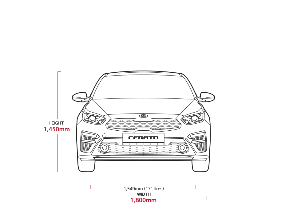 Kia Cerato Dimensions