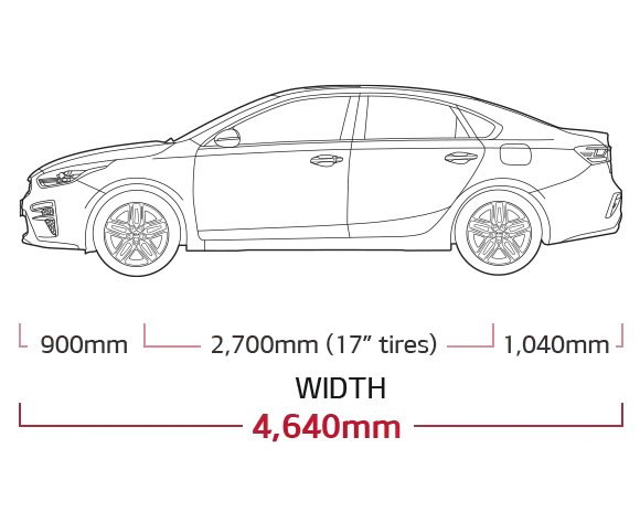 Kia Cerato Dimensions