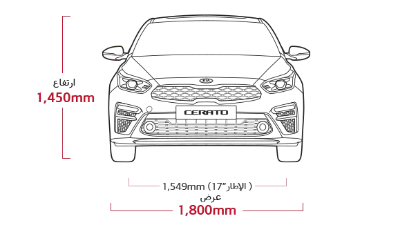 Kia Cerato Dimensions