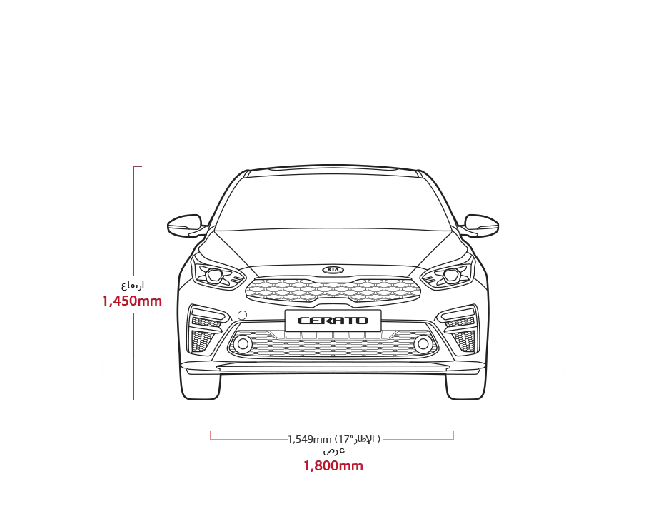 Kia Cerato Dimensions