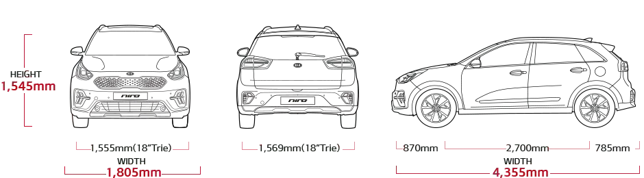 kia-niro-de-pe-20my-dimensions-all-view kia-niro-de-pe-20my-dimensions-all-view